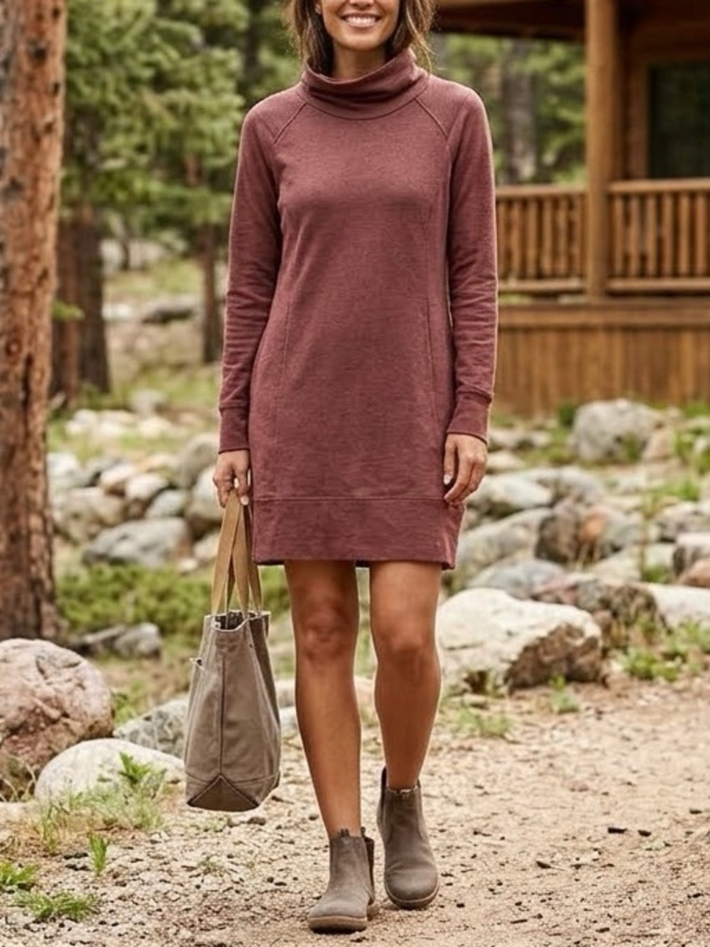 Toad & Co Organic Cotton Long Sleeve Dress Aurora Size Medium
